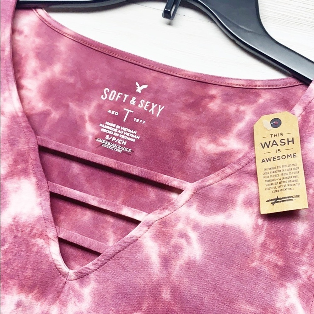 🌿Final Sale AE Outfitters Bell Sleeve Soft & Sexy‎ T - Picture 7 of 8
